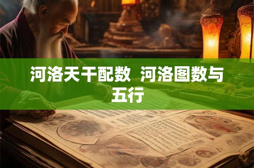 河洛天干配数  河洛图数与五行