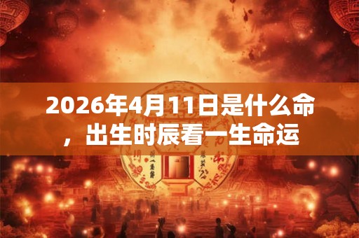 2026年4月11日是什么命，出生时辰看一生命运