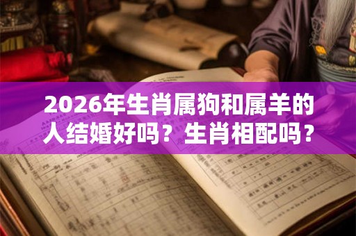 2026年生肖属狗和属羊的人结婚好吗？生肖相配吗？