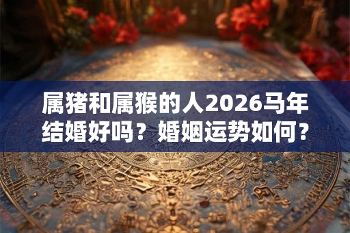 属猪和属猴的人2026马年结婚好吗？婚姻运势如何？
