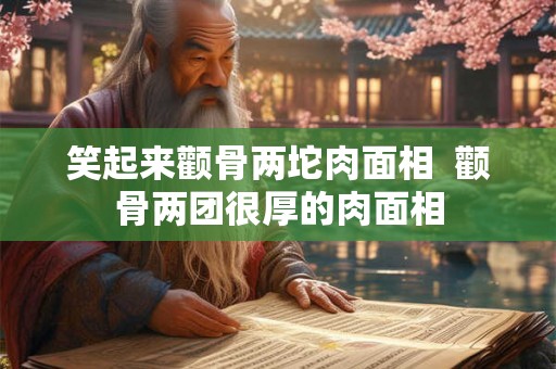 笑起来颧骨两坨肉面相  颧骨两团很厚的肉面相