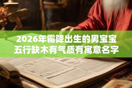 2026年霜降出生的男宝宝五行缺木有气质有寓意名字