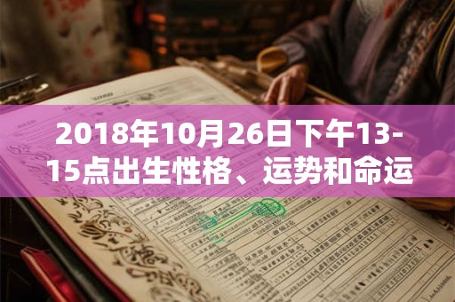 2018年10月26日下午13-15点出生性格、运势和命运
