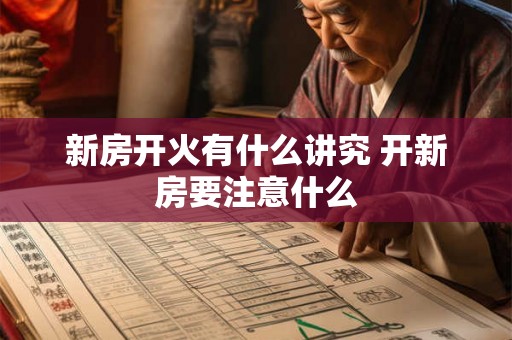 新房开火有什么讲究 开新房要注意什么