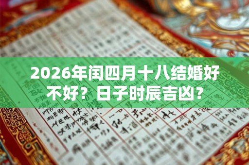 2026年闰四月十八结婚好不好？日子时辰吉凶？