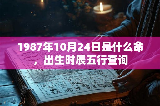 1987年10月24日是什么命，出生时辰五行查询