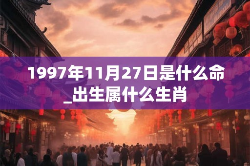 1997年11月27日是什么命_出生属什么生肖