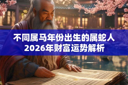 不同属马年份出生的属蛇人2026年财富运势解析