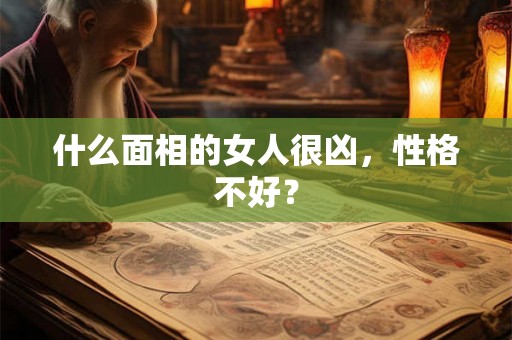什么面相的女人很凶，性格不好？