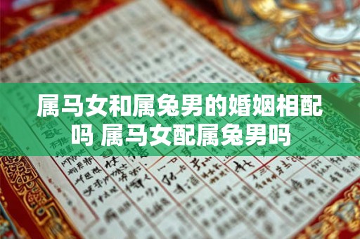 属马女和属兔男的婚姻相配吗 属马女配属兔男吗