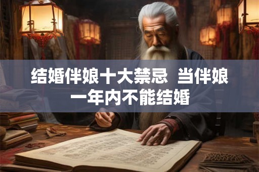 结婚伴娘十大禁忌  当伴娘一年内不能结婚