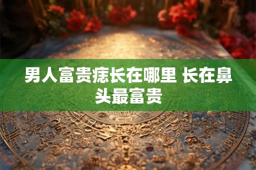 男人富贵痣长在哪里 长在鼻头最富贵
