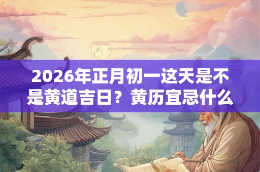 2026年正月初一这天是不是黄道吉日?黄历宜忌什么? 2026年正月初一这天是不是黄道吉日?黄历宜忌什么?
