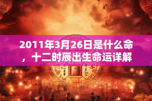 2011年3月26日是什么命，十二时辰出生命运详解