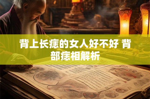 背上长痣的女人好不好 背部痣相解析 背上长痣的女人好不好 背部痣相解析