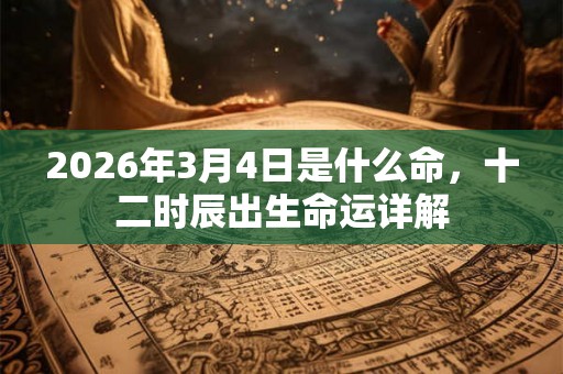 2026年3月4日是什么命,十二时辰出生命运详解 2026年3月4日是什么命,十二时辰出生命运详解