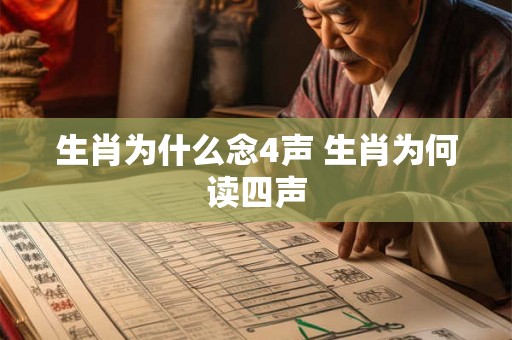 生肖为什么念4声 生肖为何读四声