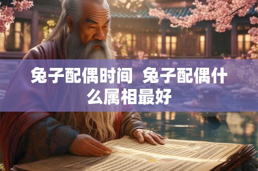 兔子配偶时间  兔子配偶什么属相最好