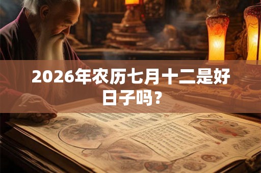 2026年农历七月十二是好日子吗？