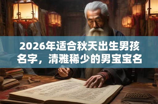 2026年适合秋天出生男孩名字，清雅稀少的男宝宝名