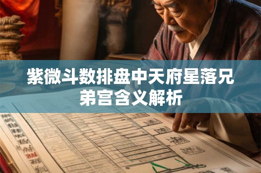 紫微斗数排盘中天府星落兄弟宫含义解析 紫微斗数排盘中天府星落兄弟宫含义解析