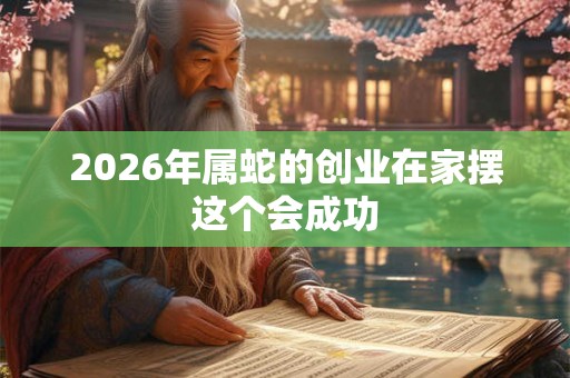 2026年属蛇的创业在家摆这个会成功