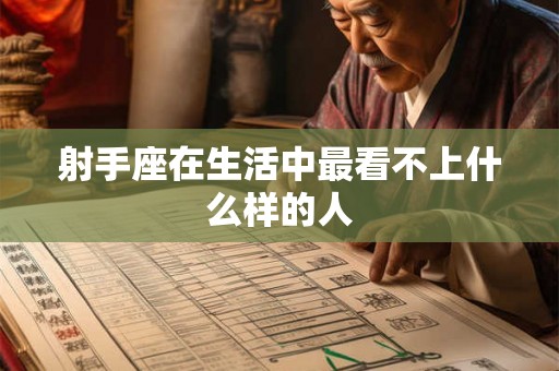 射手座在生活中最看不上什么样的人