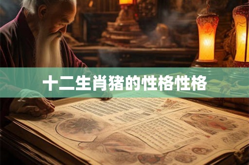 十二生肖猪的性格性格