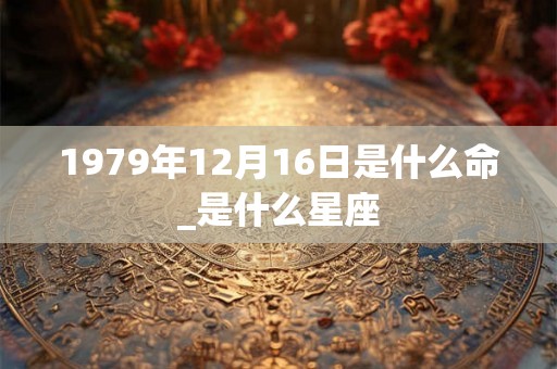 1979年12月16日是什么命_是什么星座