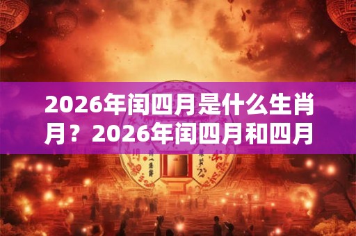 2026年闰四月是什么生肖月？2026年闰四月和四月一样吗？