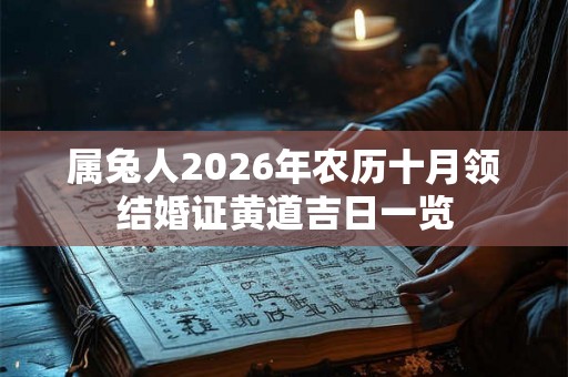 属兔人2026年农历十月领结婚证黄道吉日一览 属兔人2026年农历十月领结婚证黄道吉日一览