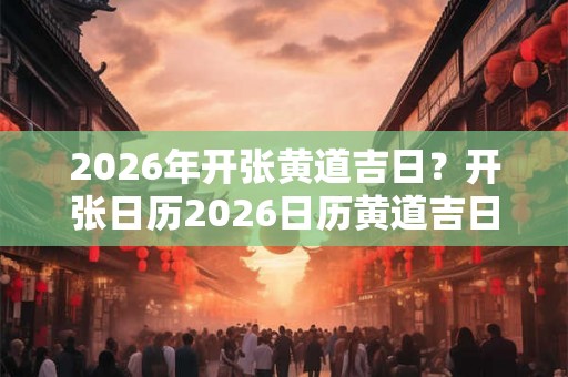 2026年开张黄道吉日？开张日历2026日历黄道吉日