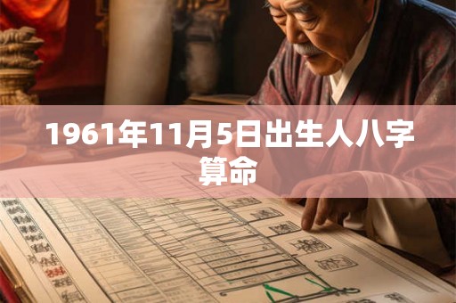 1961年11月5日出生人八字算命