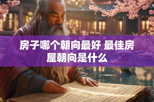 房子哪个朝向最好 最佳房屋朝向是什么
