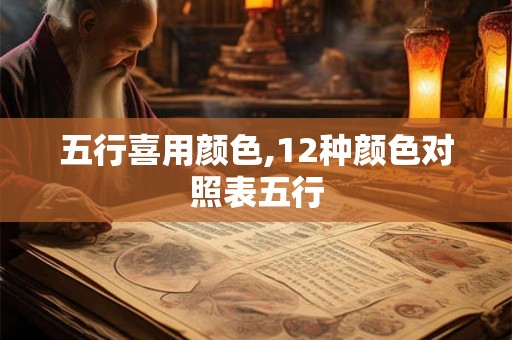 五行喜用颜色,12种颜色对照表五行 五行喜用颜色,12种颜色对照表五行
