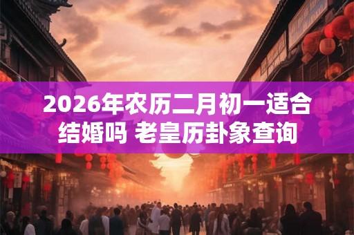 2026年农历二月初一适合结婚吗 老皇历卦象查询