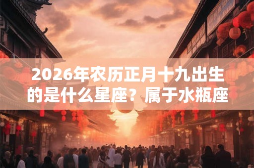 2026年农历正月十九出生的是什么星座？属于水瓶座吗