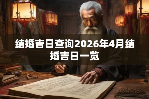 结婚吉日查询2026年4月结婚吉日一览