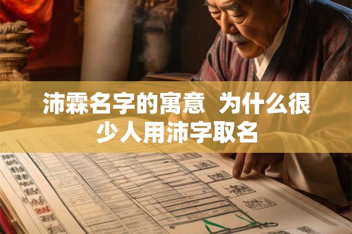 沛霖名字的寓意  为什么很少人用沛字取名