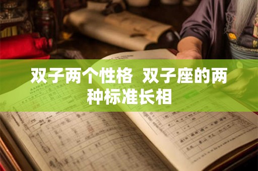 双子两个性格  双子座的两种标准长相