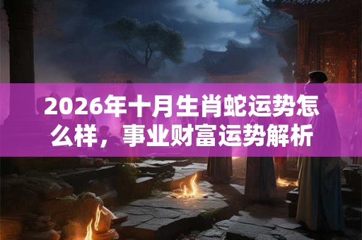 2026年十月生肖蛇运势怎么样，事业财富运势解析