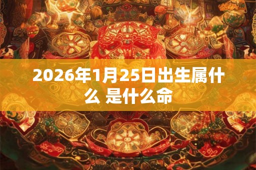 2026年1月25日出生属什么 是什么命
