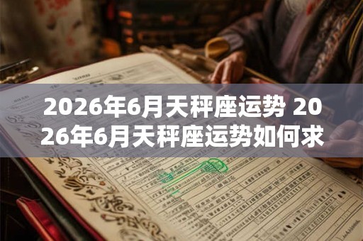 2026年6月天秤座运势 2026年6月天秤座运势如何求解析