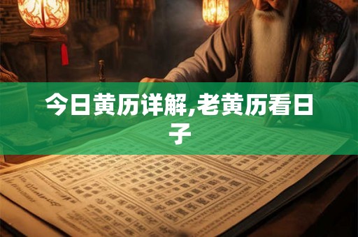 今日黄历详解,老黄历看日子 今日黄历详解,老黄历看日子