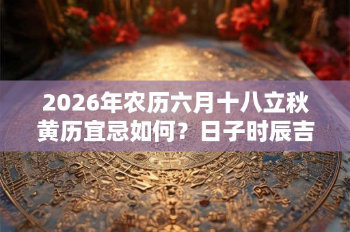 2026年农历六月十八立秋黄历宜忌如何？日子时辰吉凶查询！