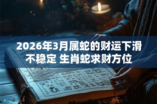 2026年3月属蛇的财运下滑不稳定 生肖蛇求财方位