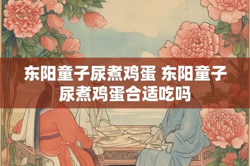 东阳童子尿煮鸡蛋 东阳童子尿煮鸡蛋合适吃吗
