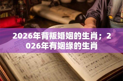 2026年背叛婚姻的生肖;2026年有姻缘的生肖 2026年背叛婚姻的生肖;2026年有姻缘的生肖