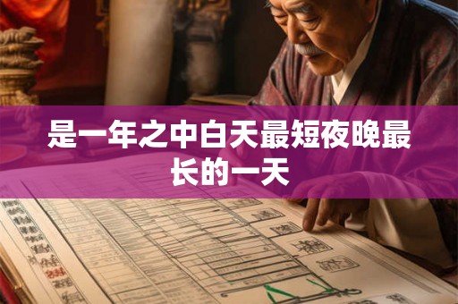 是一年之中白天最短夜晚最长的一天