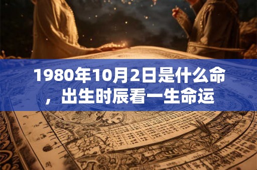 1980年10月2日是什么命,出生时辰看一生命运 1980年10月2日是什么命,出生时辰看一生命运